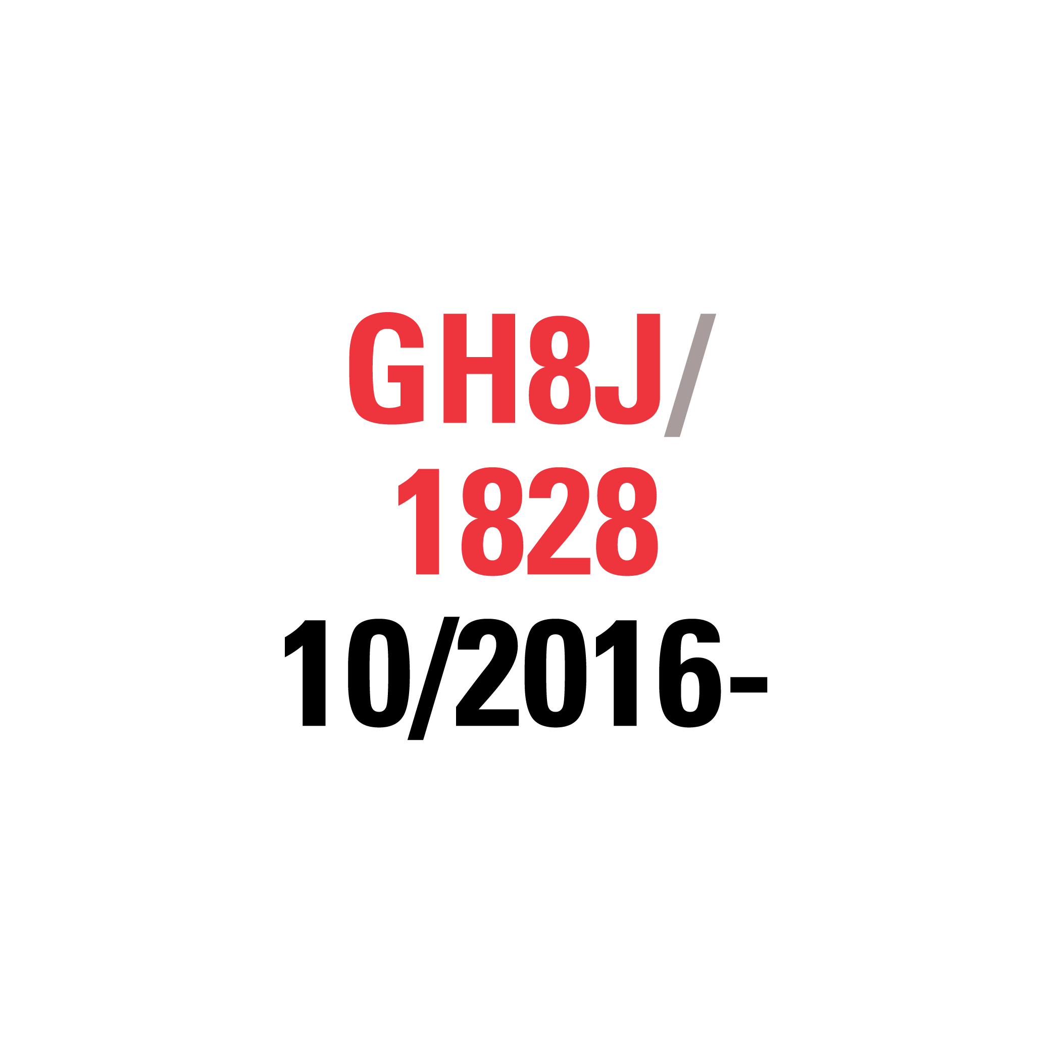 GH8J 1828 10/2016-